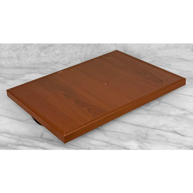 Glass Vintage Traditional Copper Relief Glass Top Butlers Serving Tray For Sale - Image 7 of 7