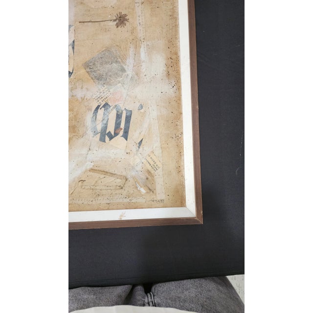 Abstract Mid-Century Modern Mixed Media- #2 by Sabra For Sale - Image 3 of 10