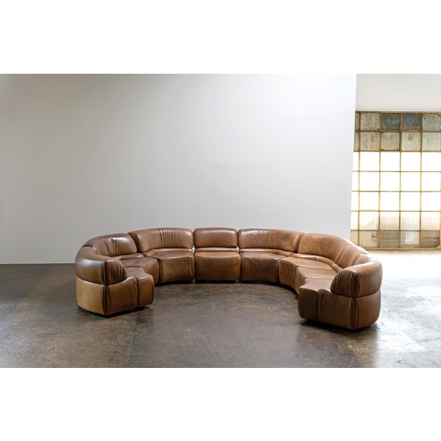 Leather Sofa by Ubald Klug for De Sede, 1970s, Set of 8 For Sale - Image 6 of 13