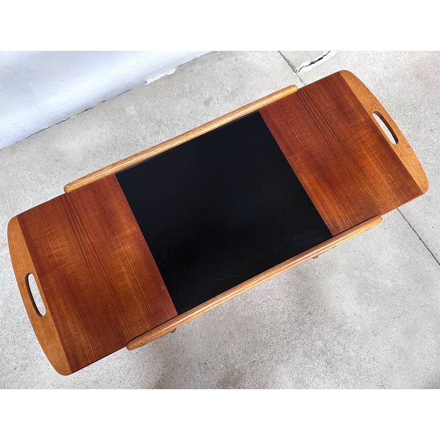 Early Edition Model Thea Serving Trolley with Foldable Table Top by Yngve Ekström for Källemo, Sweden, 1950s For Sale - Image 13 of 18