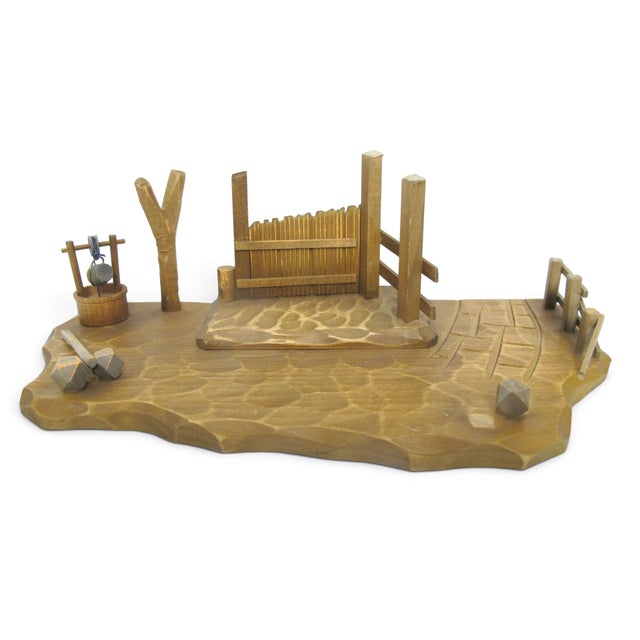 Anri Italy wooden nativity scene. Stylized hand painted figures including Mary, Joseph, Jesus, three wise men, and four...
