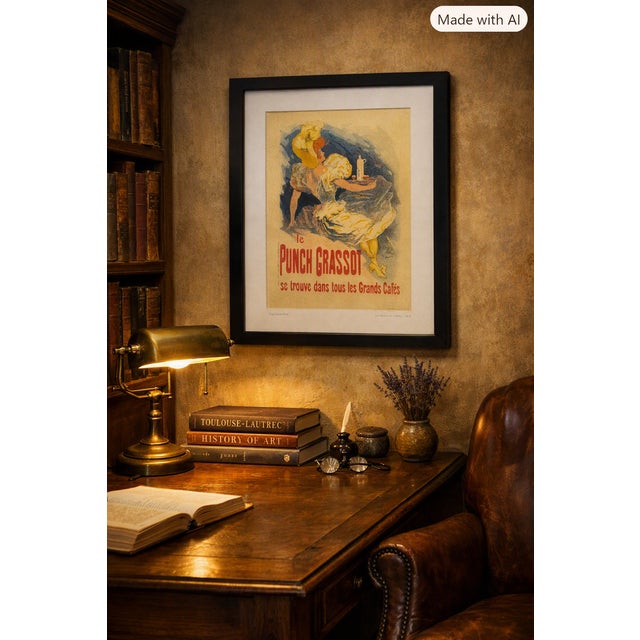 Late 19th Century Jules Chéret 1896 Lithograph on Japan Paper — Le Punch Grassot, Les Maîtres De L’Affiche For Sale - Image 5 of 9