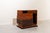 Galician Art Deco bedside table from the 1920s-30s, made of wood by the Cervigón family business. It is a quadrangular...