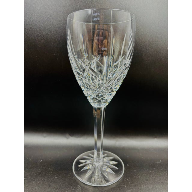 Glass Late 20th Century Waterford Crystal Araglin Wine/Water Goblet For Sale - Image 7 of 10