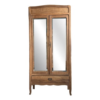 Art Deco Oak Wardrobe, 1930s For Sale