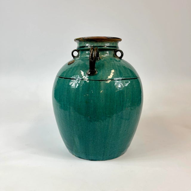 Chinese Late 19th Century Chinese Turquoise Wine Jug For Sale - Image 3 of 10