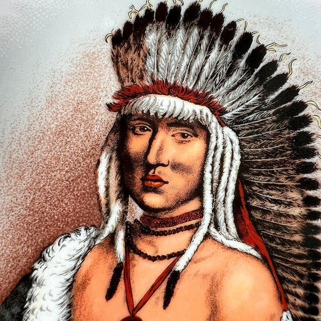 1900 - 1909 Antique Ceramic Chief Decorative Plate in Gold and Pink - Krautheim & Adelberg For Sale - Image 5 of 6