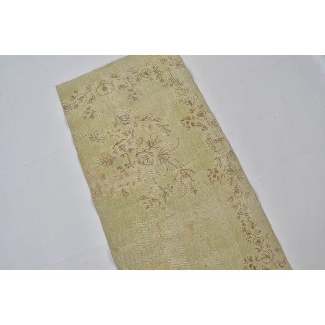 Tan Authentic Vintage Turkish Hallway Runner For Sale - Image 8 of 10