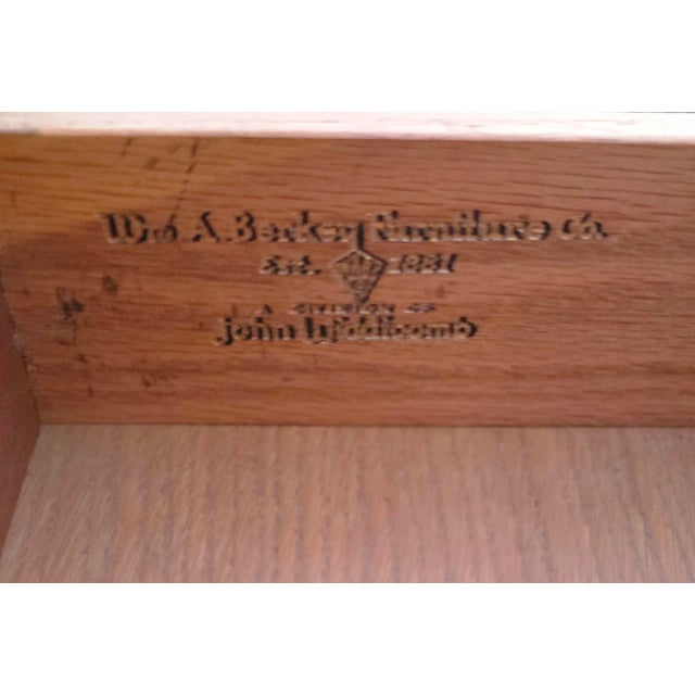 Brown Fine Wm. A. Berkey Figured Cherry Leather-Top Louis XV Style Writing Desk for John Widdicomb, Circa 1950 For Sale - Image 8 of 12