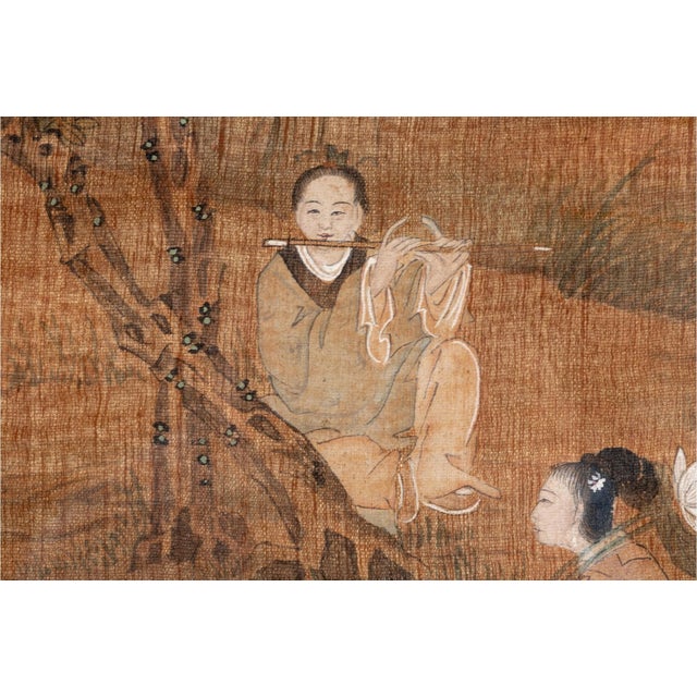 Chinese Eight Immortals Silk Qing Dynasty Painting For Sale - Image 3 of 6