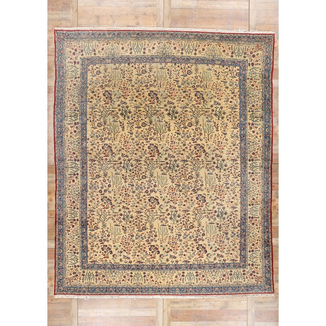 Vintage Persian Tudeshk Nain Rug, 10'02 X 12'07 For Sale - Image 9 of 9
