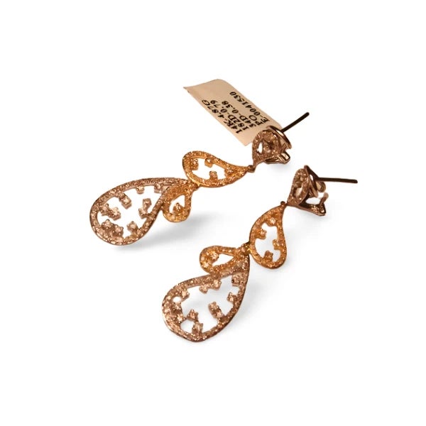 Add a touch of sophisticated sparkle to your collection with these Gorgeous 14K White Gold Diamond Hanging Drop Dangle...