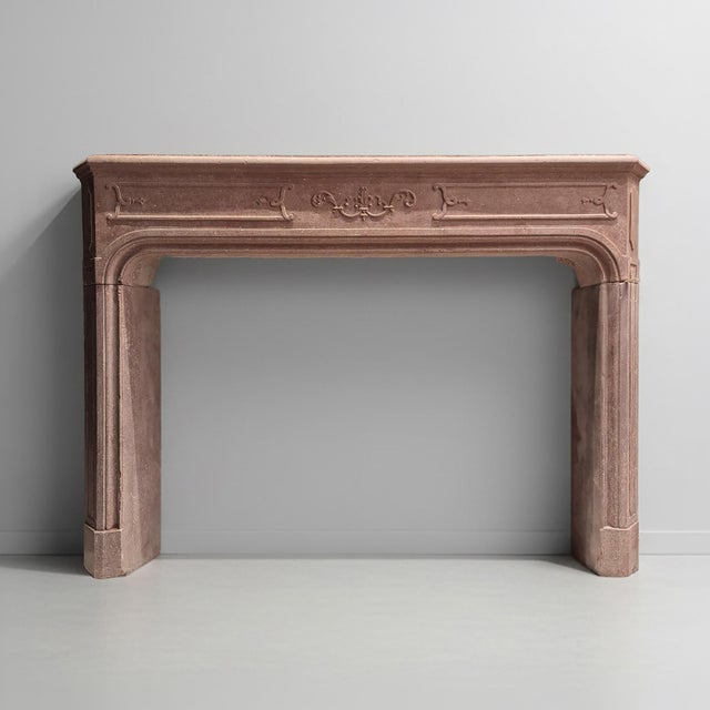 French Mantelpiece in Pink Porphyry Stone, 1700s For Sale - Image 10 of 10