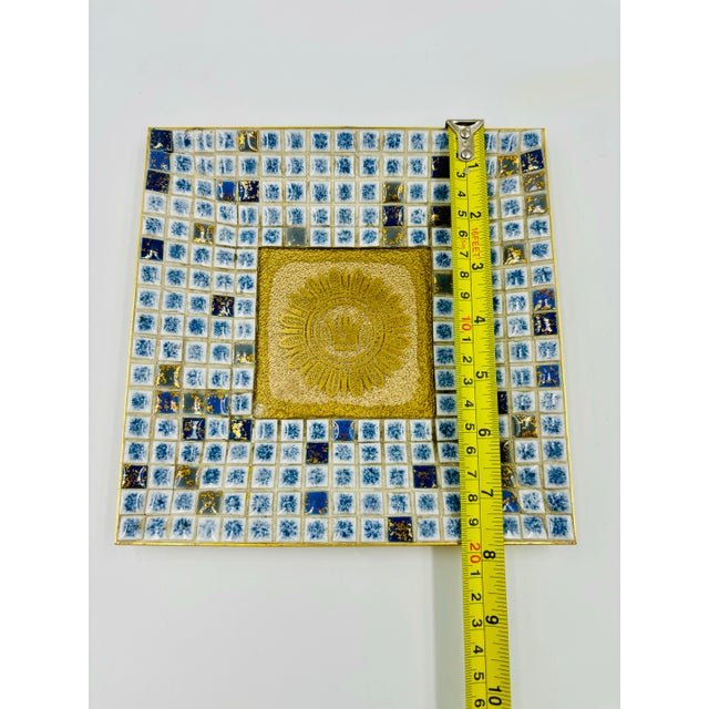 Georges Briard Regalia Mid-Century Mosaic Tile & Glass Tray For Sale - Image 10 of 10