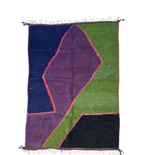 Authentic Moroccan Vintage Beni Ourain Rug-6′9″ × 9′3″ For Sale