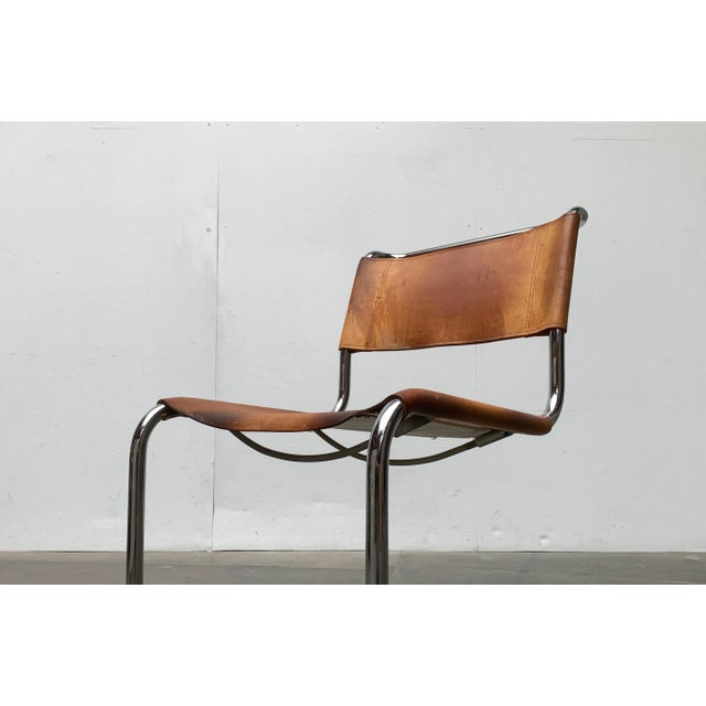 Vintage German S33 Cantilever Leather Chairs by Mart Stam for Thonet, Set of 8 For Sale - Image 6 of 18