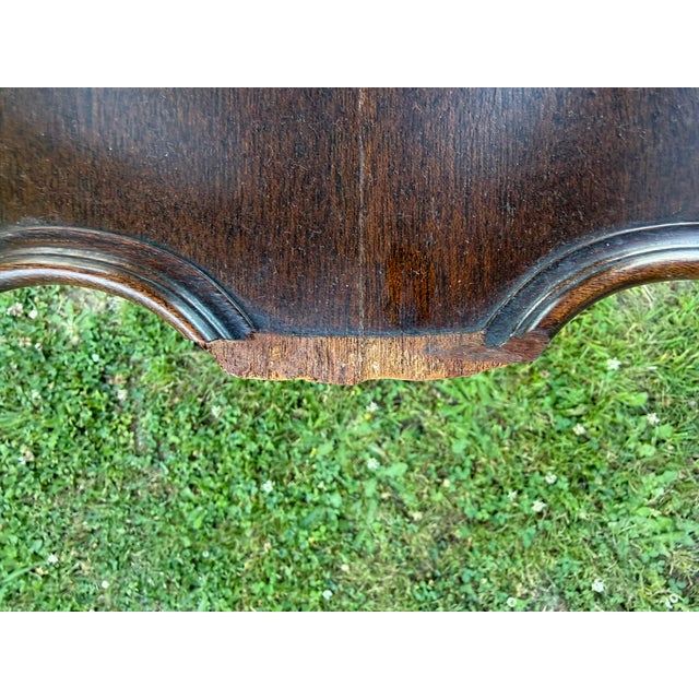 Vintage Mahogany Carved Base Side Table For Sale - Image 11 of 12