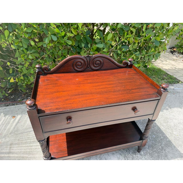 Brown Vintage Ralph Lauren Mahogany Two Tier Server For Sale - Image 8 of 12