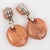 1990s Dominique Denaive Orange Resin and Metal Dangle Clip Earrings For Sale - Image 5 of 9