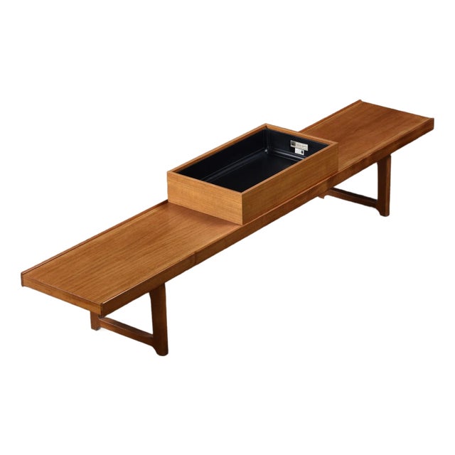 Bruksbo Norwegian Korbo Teak Planter Bench or Coffee Table, Attributed to Torbjørn Afdal For Sale