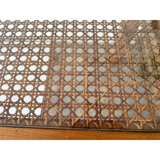 Brown 12 Feet long Cane Low Console Table For Sale - Image 8 of 12