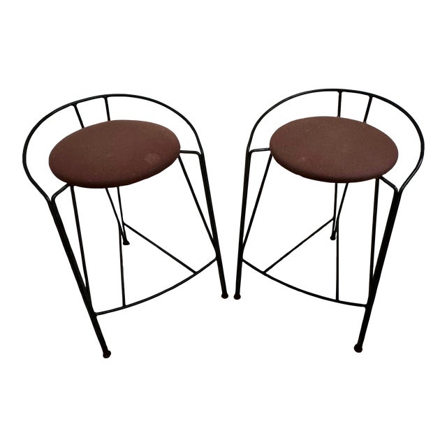 Vintage 1980’s Silver Moon High Stools by Pascal Mourgue- Set of 2 For Sale