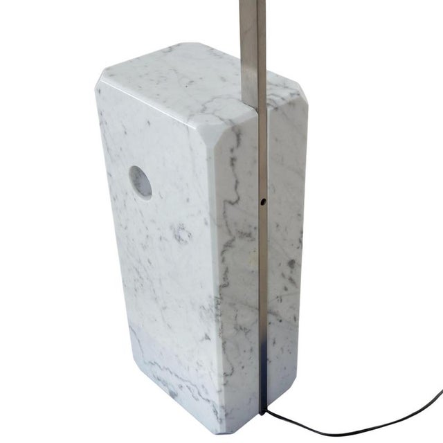 Modern Arco Floor Lamp in Marble and Silver Metal from Flos For Sale - Image 3 of 16