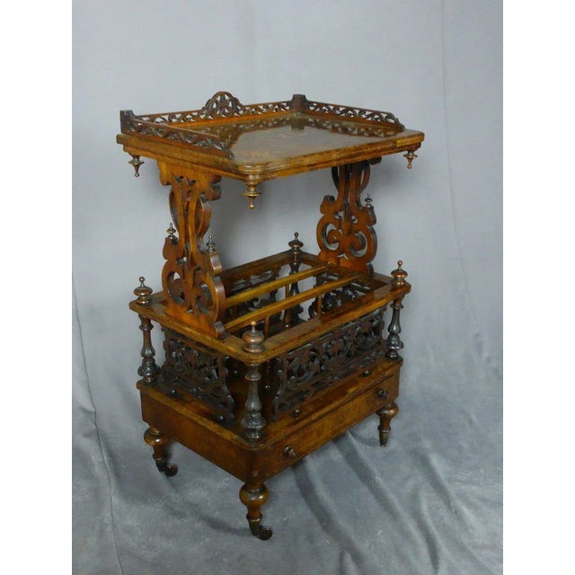 Antique Marquetry Serving Table For Sale - Image 12 of 13