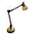 1970s Mid-Century Modern Gilt Metal Italian Adjustable Desk Lamp For Sale