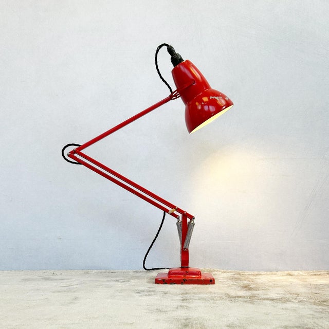 Metal Red Anglepoise 1227 Desk Lamp by Herbert Terry & Sons, 1950s For Sale - Image 7 of 7