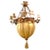 Palatial Light Fixture in Copper, Brass and Iron With Silk Dome Shade For Sale - Image 13 of 13