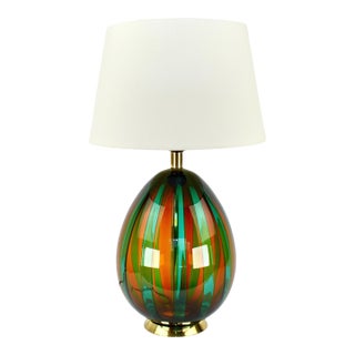 Vintage VeArt Murano Glass Table Lamp For Sale