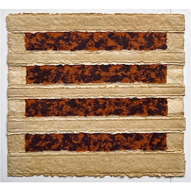 Nancy Genn, American (b. 1929) Marshfield 25 (1977) Handmade paper collage Hand signed verso Dimensions: 20 1/8 x 22...