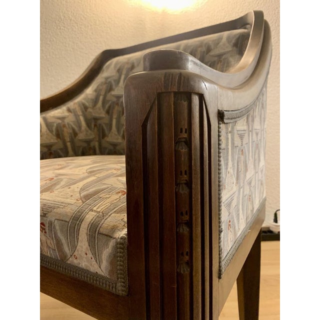 Wood Art Deco Armchair in the style of Sue et Mare, 1920s For Sale - Image 7 of 18