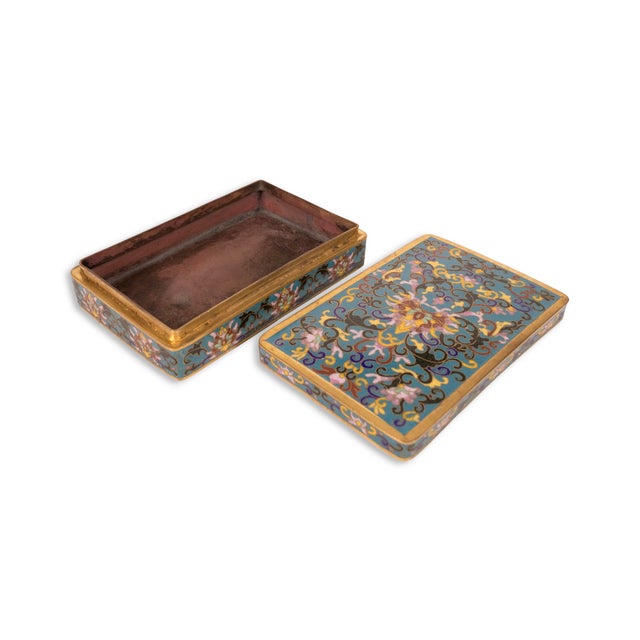 Vintage Chinese Qing Dynasty Desk or Calligraphy Set Cloisonne Asian Scholar For Sale - Image 10 of 10