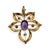 Art Nouveau Antique 9k Art Nouveau Demantoid Garnet Amethyst Seed Pearl Pendant Ca. 1905 For Sale - Image 3 of 7
