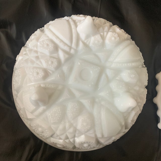 Glass Vintage Milkglass Bowls - Pair For Sale - Image 7 of 7