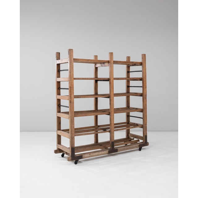 Industrial 1930s French Industrial Bakery Rack on Wheels For Sale - Image 3 of 18