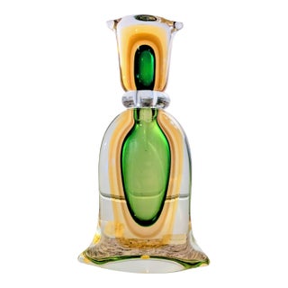 Murano Sommerso Art Glass Perfume Bottle For Sale