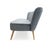 Contemporary Harlow Pale Blue Velvet Channel Back Wingback Bench For Sale - Image 3 of 5