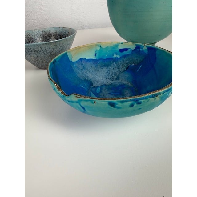 Vintage Handmade Ceramic Bowls, 1980s, Set of 4 For Sale - Image 9 of 17