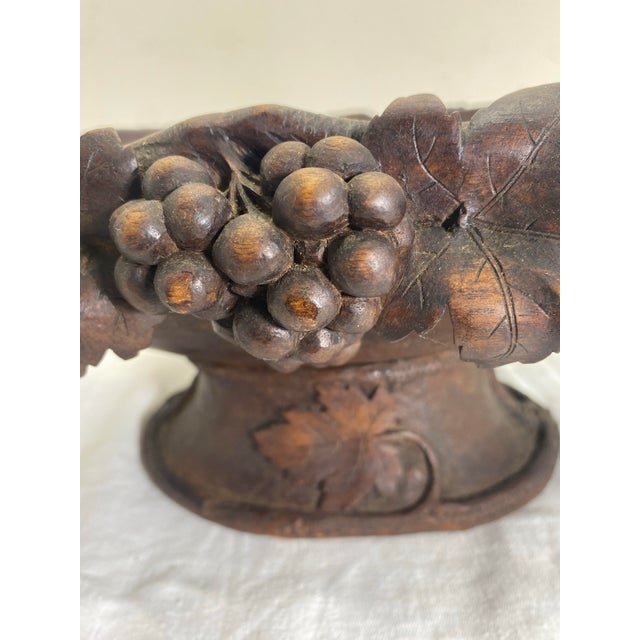 19th Century Hand Carved Walnut Wood Black Forest Decorative Centerpiece For Sale - Image 9 of 10