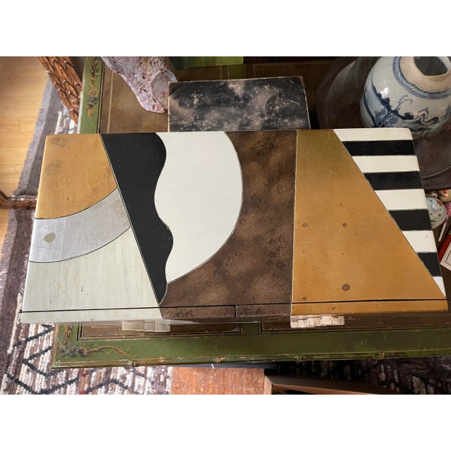 Wood 1980s Lam Lee Memphis Style Large Jewelry Chest For Sale - Image 7 of 12