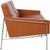 Arne Jacobsen 3303 2-seater sofa upholstered with cognac semi-anilin leather and with a frame of chromed steel. The sofa...