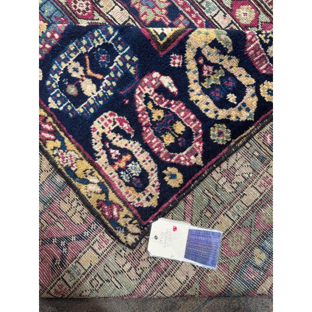 Ivory Antique Karabagh Rug With Vertical Stripe Design, Circa 1850 For Sale - Image 8 of 9