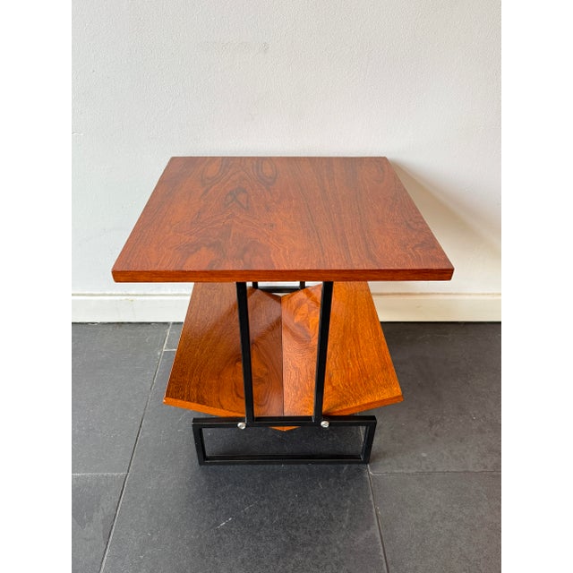 Mid-Century Modern Magazine Table in Wood and Black Metal, 1960s For Sale - Image 10 of 16