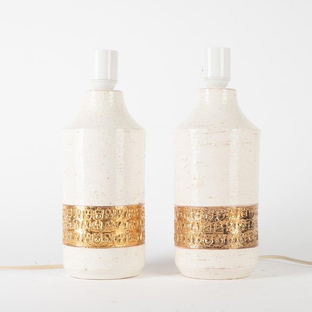Bitossi Ceramic Lamps by Aldo Londi for Bitossi, Sweden, 1960s, Set of 2 For Sale - Image 4 of 4