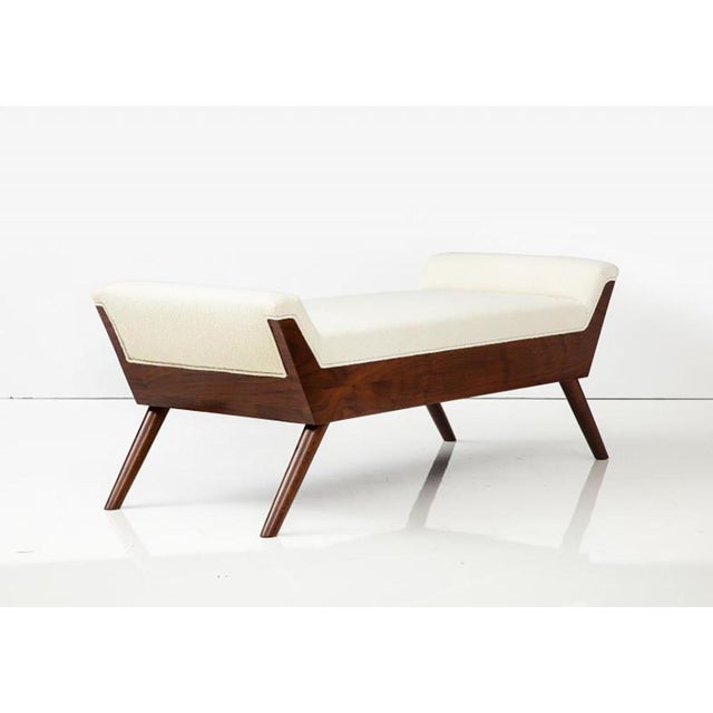 Modernist Bench. Walnut For Sale In Philadelphia - Image 6 of 6