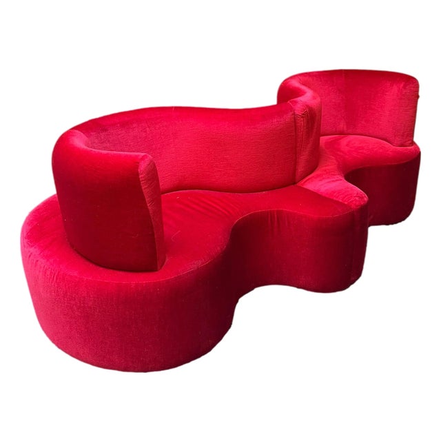 Danish Two-Piece Cloverleaf Red Sofa by Verner Panton for VerPan, 2000s For Sale