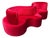 Danish Two-Piece Cloverleaf Red Sofa by Verner Panton for VerPan, 2000s For Sale